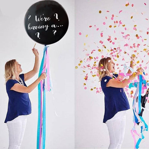 1pc 36inch Large Size Giant Gender Reveal Confetti We Are Having a... Helium Latex Balloon Birthday Party Decoration Air Globos - Kesheng special effect equipment