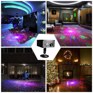 5 Holes 120 Patterns RGB Laser Light DJ Projector Disco LED Stage Effect Lighting for Home Party Entertainment - Kesheng special effect equipment