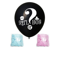 36 Inch Black Round Confetti Latex Balloon Boy or Girl Gender Reveal Party Balloon Giant Balloon With Pink Blue Confetti - Kesheng special effect equipment