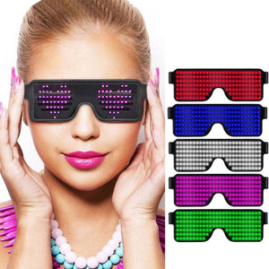 8 Modes Flash Led Party Glasses USB charge  Stage Effect Novelty LED Light Music Show Concert Decor Glowing Luminous Glasses - Kesheng special effect equipment