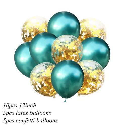 10Pcs 12inch Metallic Colors Latex Balloons Confetti Air Balloons Inflatable Ball For Birthday Wedding Party Balloon Supplies - Kesheng special effect equipment