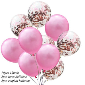 10Pcs 12inch Metallic Colors Latex Balloons Confetti Air Balloons Inflatable Ball For Birthday Wedding Party Balloon Supplies - Kesheng special effect equipment