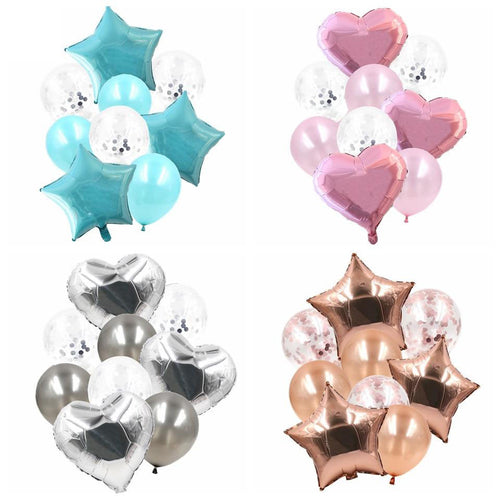 9PCS 12inch&18inch Creative Multi Air Balloons Helium Confetti Balloon Decoration Wedding Festival Happy Birthday Party Supplies - Kesheng special effect equipment