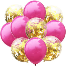 10pcs Blue Pink Gold Confetti Latex Balloons 12 Inches Party Balloons for Baby Shower Birthday Bridal Shower Wedding Decorations - Kesheng special effect equipment