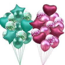 14pcs 12/18inch Metallic Confetti Balloons Happy Birthday Party Helium Balloon Decorations Wedding Festival Balon Party Supplies - Kesheng special effect equipment