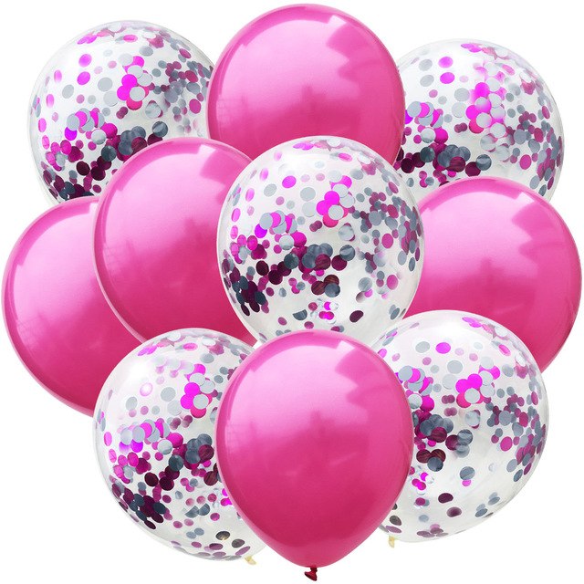 10Pcs12inch Confetti Latex Balloons Confetti Air Balloons Inflatable Ball Helium Balloon For Birthday Wedding Party Supplies - Kesheng special effect equipment