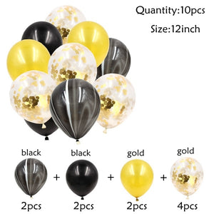 10PCS 12inch Colorful Multi Latex Confetti Air Balloons Inflatable Ball Helium Balloon Happy Birthday Wedding Party Decorations - Kesheng special effect equipment