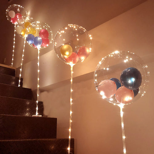 Balloons Column Stand Arch Stand Home Party LED Confetti Balloons with Base Clips Wedding Decoration Balloon Holder Stick - Kesheng special effect equipment