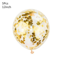 5pcs Gold Silver Confetti Balloons Happy Birthday Party Inflatable Helium Latex Balloon for Wedding Birthday Party Decorations - Kesheng special effect equipment