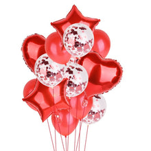 14pcs Creative Multi Confetti Air Balloons Happy Birthday Party Helium Balloon Decorations Wedding Festival Balon Party Supplies - Kesheng special effect equipment