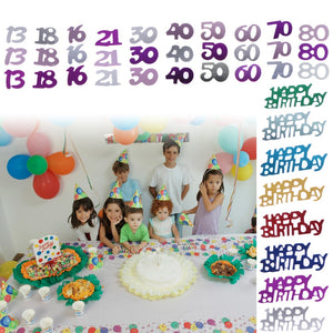 2400Pcs/800Pcs PVC Birthday Confetti Sequins Age Number Scatters Birthday Party Decoration Confetti Table Decor - Kesheng special effect equipment
