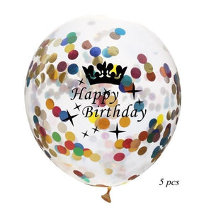 5pcs 12inch Multicolor Confetti Balloon Foil Balloon Wedding Party Decoration Thickening Pear Balloons Birthday Decorations - Kesheng special effect equipment