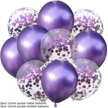 10PCS 12inch Multi Confetti Latex Balloons Metallic Air Balloons Inflatable Ball Wedding Decoration Birthday Ballon Party Decor - Kesheng special effect equipment