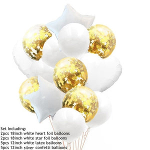 Creative Confetti Latex Balloons Air Balloons Inflatable Ball Helium Balloon Decorations Wedding Balon Birthday Party Supplies - Kesheng special effect equipment