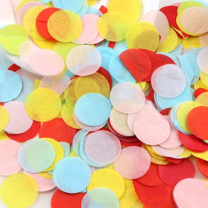 2.5cm10g Per Bag 1 Inch Bright Colors Round Tissue Paper Confetti Sprinkles for Balloon Wedding Birthday Party Table Decorations - Kesheng special effect equipment