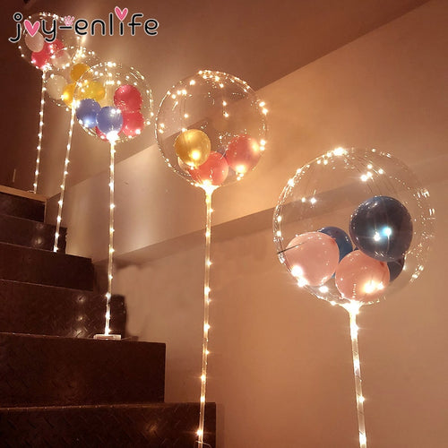 1set Balloons Column Stand Arch Stand Home Party LED Confetti Balloons with Base Clips Wedding Decoration Balloon Holder Stick - Kesheng special effect equipment