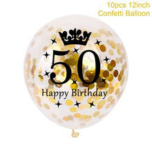 12 Inch Rose Gold Confetti Balloons 30 40 50 Anniversary Balloon Happy Birthday Party Decorations Adult Wedding Decor - Kesheng special effect equipment