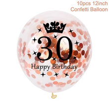 12 Inch Rose Gold Confetti Balloons 30 40 50 Anniversary Balloon Happy Birthday Party Decorations Adult Wedding Decor - Kesheng special effect equipment