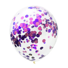 5pcs 12inch Double Color Clear Confetti Balloons Birthday Party Decorations Adults Wedding Decoration Globos Inflatable Ballons - Kesheng special effect equipment