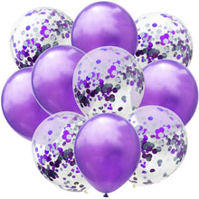 10pcs/lot 12inch Mix Confetti Balloons and Pure Colour Latex Balloons for Wedding Birthday Party Decorations Baby Shower Balloon - Kesheng special effect equipment