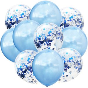 10pcs/lot 12inch Mix Confetti Balloons and Pure Colour Latex Balloons for Wedding Birthday Party Decorations Baby Shower Balloon - Kesheng special effect equipment