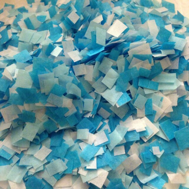 1500pcs/bag 1.5cm Square Confetti Pink Blue Tissue Paper Confetti Birthday Party Sprinkles Wedding Table Balloon Decoration - Kesheng special effect equipment