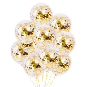 1pcs confetti huge balloon 18inch transparent latex balloon with gold and silver confetti for wedding party birthday decoration - Kesheng special effect equipment