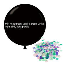 1pc 36inch Black Round Confetti Latex Helium Balloons Baby Shower Boy Girl Blue Pink Gender Reveal 1st Birthday Party Decoration - Kesheng special effect equipment