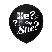 36Inch Gender Reveal Balloon Black Reveal Girl or Boy letter Latex Balloon with Confetti Birthday Balloons for Baby Shower Party - Kesheng special effect equipment