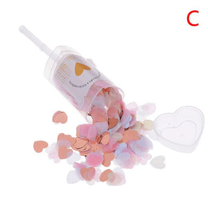 1pc Anniversary Baby Shower DIY Decorations Heart Push Poppers With Mixed Rose Gold Confetti for Wedding Bridal Shower - Kesheng special effect equipment