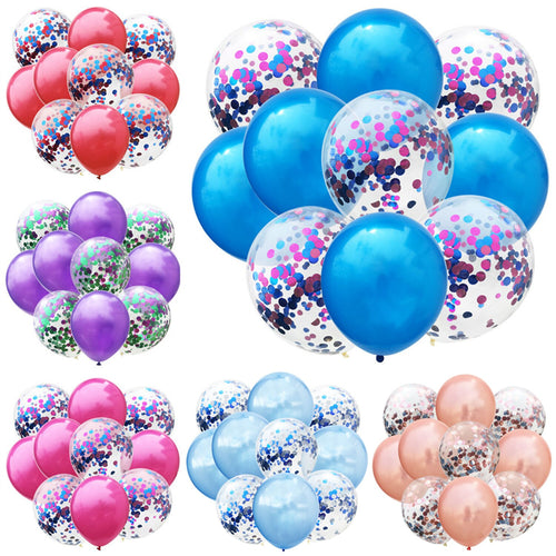 10pcs 12inch Double Color Confetti Latex Balloons Birthday Wedding Party Decors Balloons Kids Birthday Baby Shower Decorations - Kesheng special effect equipment