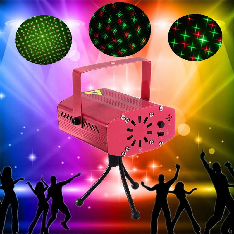 LED Stage Light Auto/Voice Music Laser Projector Stage Lighting Effect for DJ Disco Christmas Party Decor AC110-240V - Kesheng special effect equipment