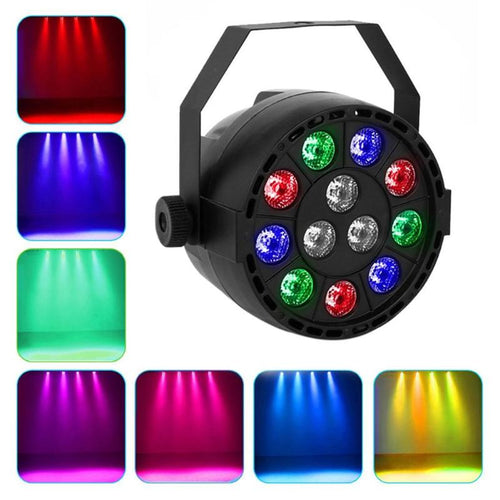 12 LED RGBW LED Light Mixing 8 DMX CH IP20 Led Par 15W DMX Bar Light Voice-activated Auto Dj Light for Party Disco EU/US Plug - Kesheng special effect equipment