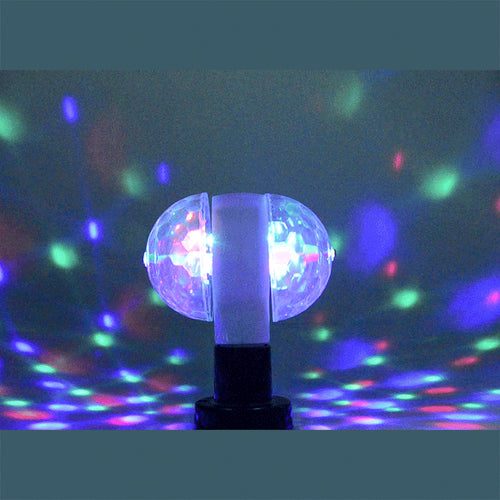 E27 220V 110V LED Lamp RGB Bulb Night Light 6W Lumiere Lampada Auto Rotating Crystal Stage Magic double Balls DJ party effect - Kesheng special effect equipment