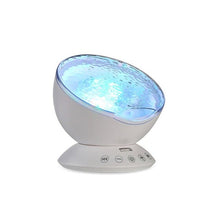 Creative Design Ocean Night Lamp Projector Music Player 7 LED Lights Modes Audio Plug Mini Amplifier Remote Control Speaker - Kesheng special effect equipment