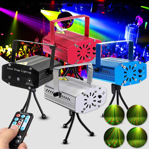 LED Lighting Stage Lights Wireless Mini Laser Projector Stage Lights Party Lighting Projector With Remote Control for DJ Disco - Kesheng special effect equipment