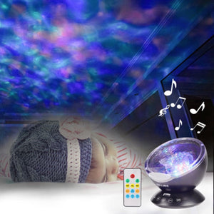New DJ Disco Ball Ocean Wave  Sound Activated Laser Projector RGB Stage Lighting effect Lamp LED Light Music Christmas KTV Party - Kesheng special effect equipment