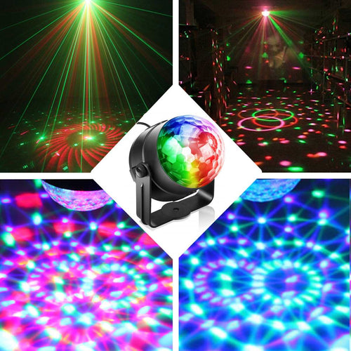 5W Mini Sound Control Laser Projector Stage Light Crystal Ball Night Lamp DJ Club Pub Bar Disco Wedding Party Show Lighting - Kesheng special effect equipment