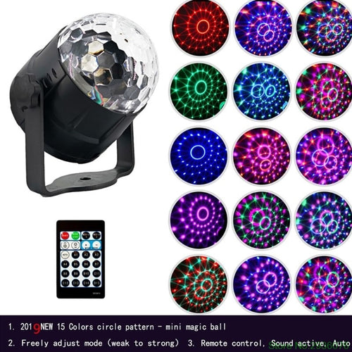 Mini LED Stage Light Magic Effect Rotating Laser Lighting Lamp Multicolor Disco Ball For Bar Home Party Decoration - Kesheng special effect equipment