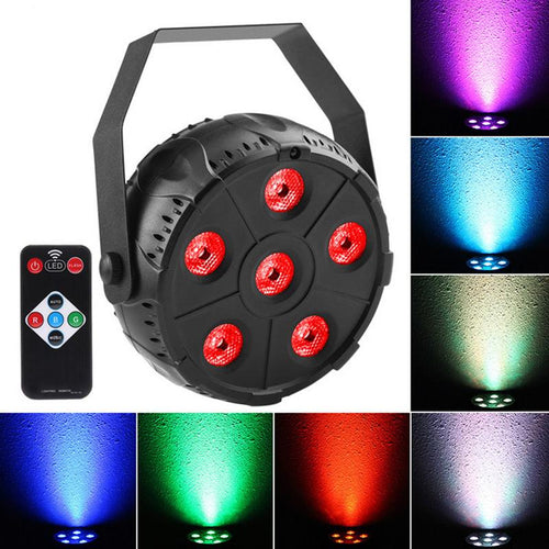 Mini Led Stage Light AC110-240V 9W Full RGBW Color Mixing 6LEDs Disco DJ Party Stage Lights with Remote Control - Kesheng special effect equipment