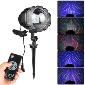 Snowfall LED Laser Projector RGBW Stage LED Light Landscape or hang on Wall lamp Outdoor Christmas Garden Wedding Lighting CA224 - Kesheng special effect equipment